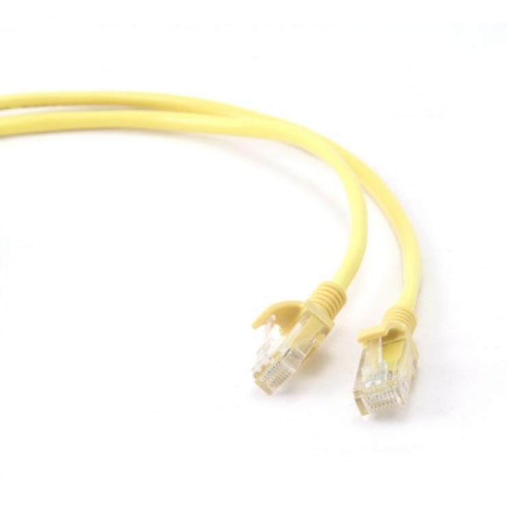 Imagine Cablu retea UTP Cat.5e 0.25m Galben, Gembird PP12-0.25M/Y