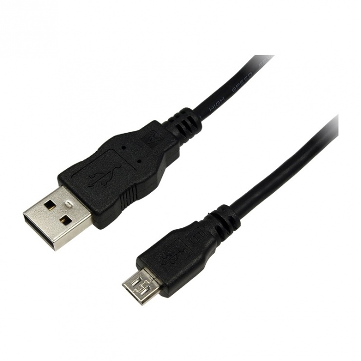 Imagine Cablu USB 2.0 la micro-B USB 3m, Logilink CU0059