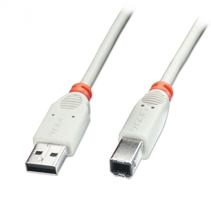 Imagine Cablu USB 2.0 tip A la tip B de imprimanta 5m, Lindy L31647