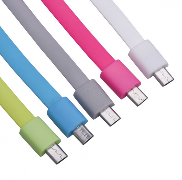 Imagine Cablu tip bratara micro USB-B la USB-A 0.2m Gri