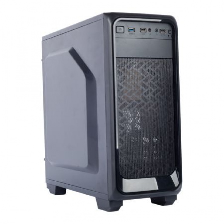 Imagine CARCASA GAMING X2 "DARK NIGHT" ATX, front USB & audio, suport 4x 120mm fan, black, SPIRE X2-T1612B/W-2U3-2BL