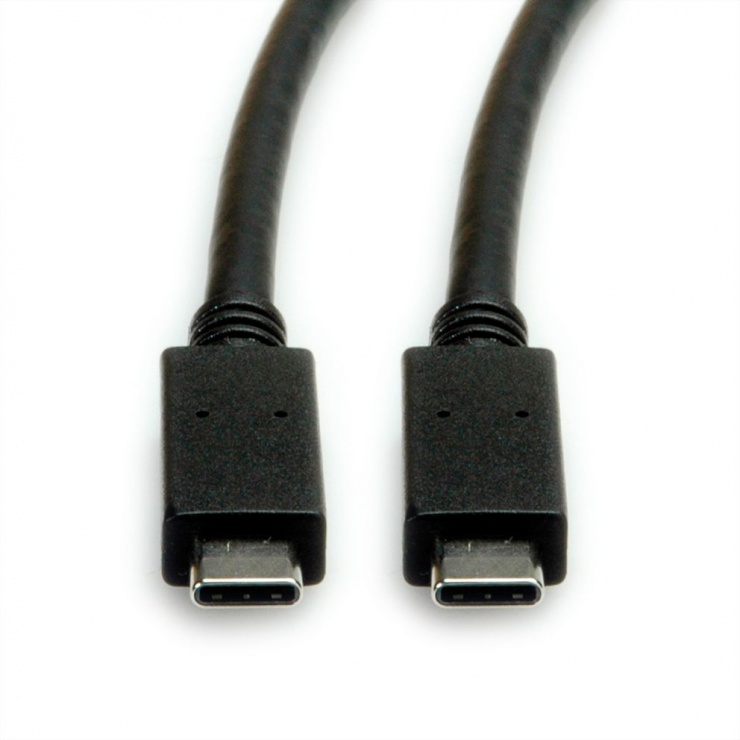 Imagine Cablu USB 3.1-C PD (Power Delivery) 20V5A cu Emark T-T 0.5m Negru, Roline 11.02.9052-1
