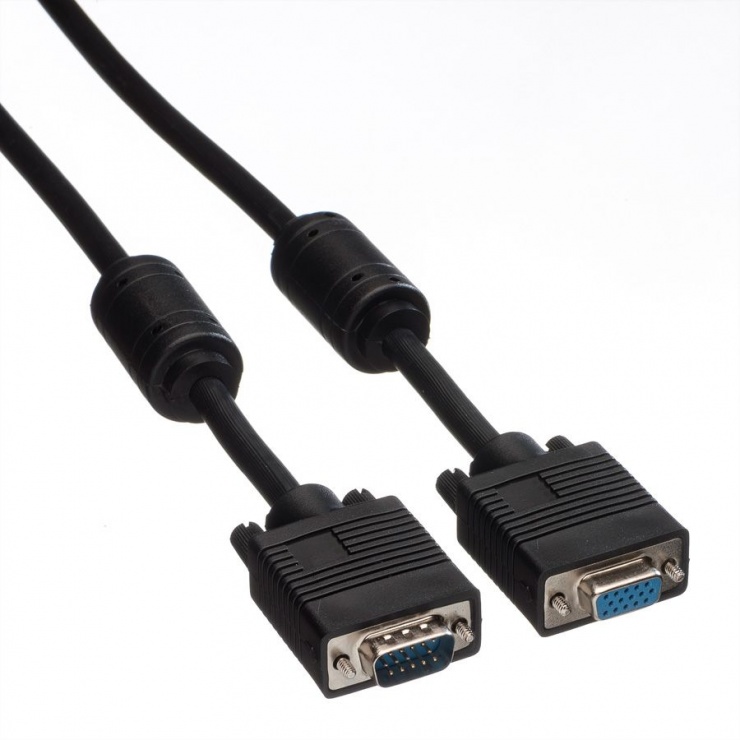 Imagine Cablu prelungitor VGA High Quality T-M ecranat+ ferita 6m, Roline 11.04.5356-2