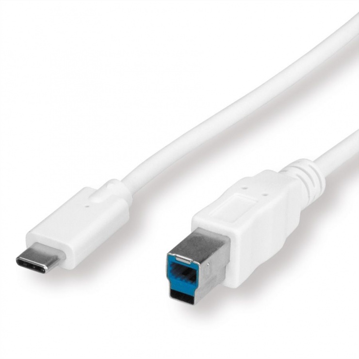 Imagine Cablu USB 3.0 Tip C la tip B 1.8m T-T Alb, Value 11.99.8880