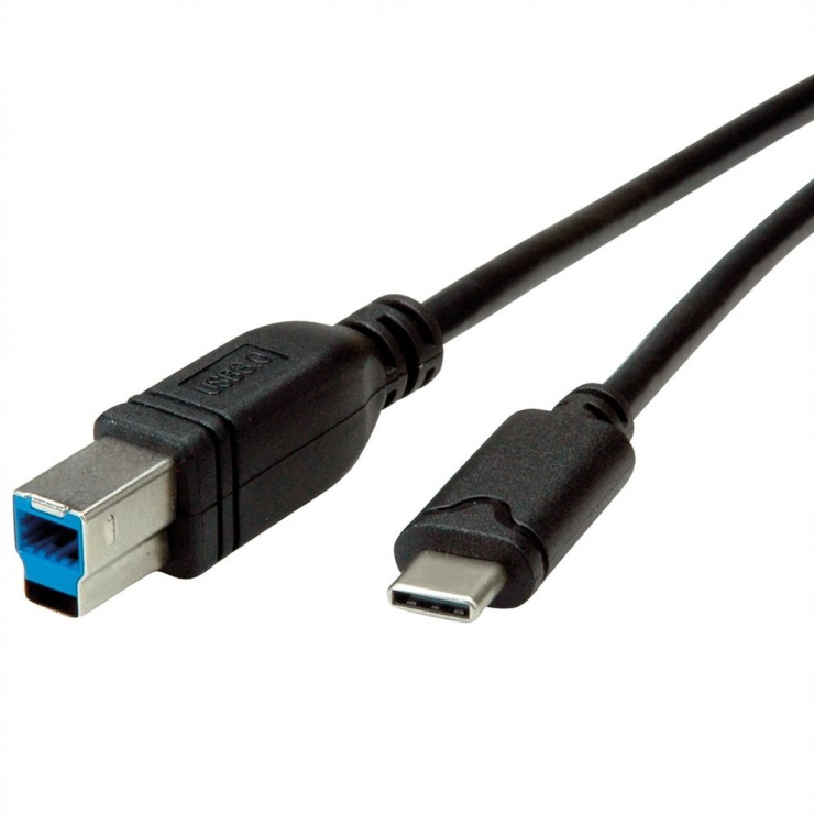 Imagine Cablu USB 3.0 tip C la USB tip B negru T-T 3m, Roline 11.02.8881
