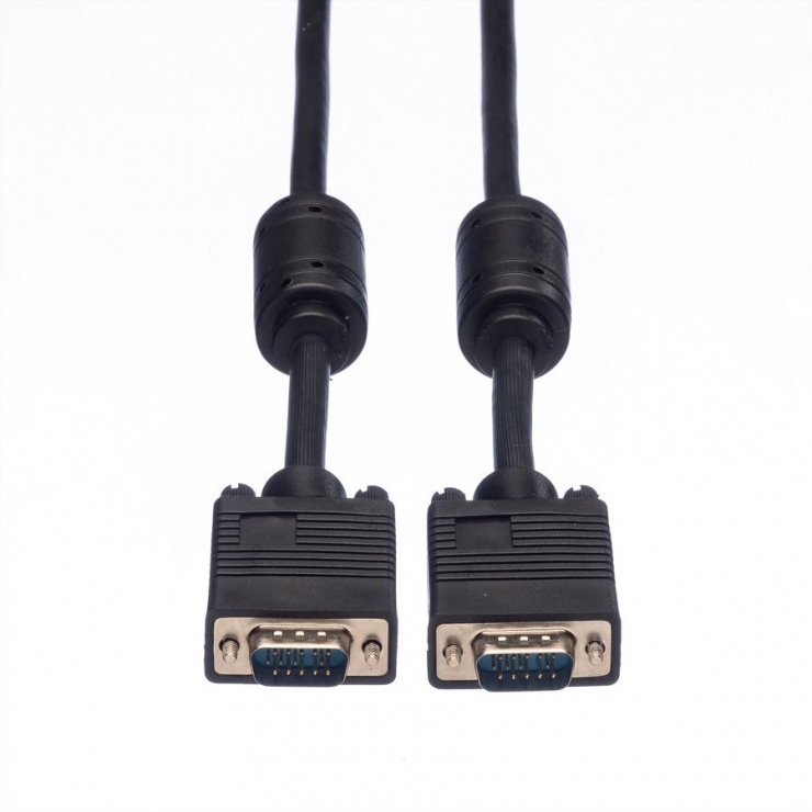 Imagine Cablu MYCON VGA ecranat 14 pini T-T 20m Negru, CON3620-1