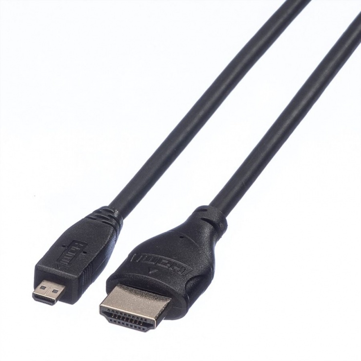 Imagine Cablu HDMI la micro HDMI-D v1.4 T-T 2m, Roline 11.04.5581
