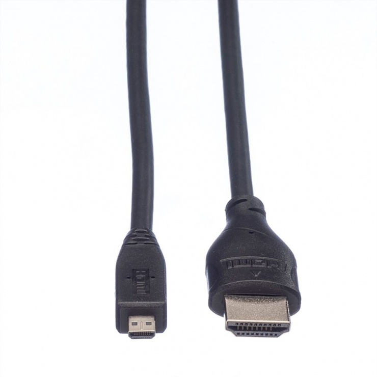 Imagine Cablu HDMI la micro HDMI-D v1.4 T-T 2m, Roline 11.04.5581-1