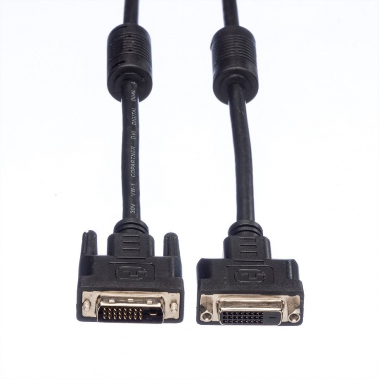 Imagine Cablu prelungitor DVI-D Dual Link 24+1 pini T-M 1m, Value 11.99.5562-1