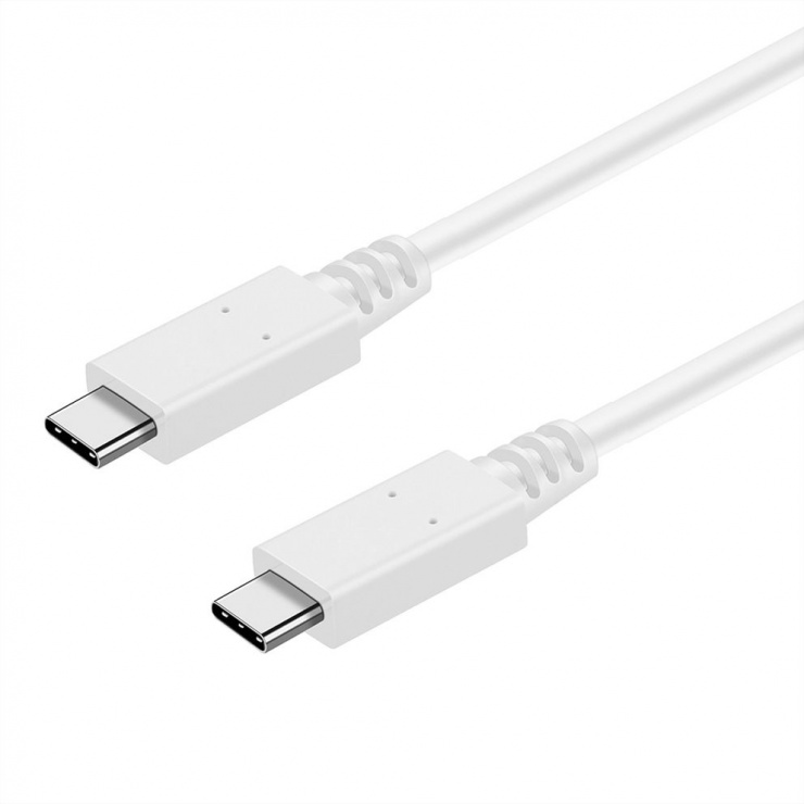 Imagine Cablu USB-C 3.1 Gen 2 cu Emark 20V5A T-T 0.5m Alb, Value 11.99.9052