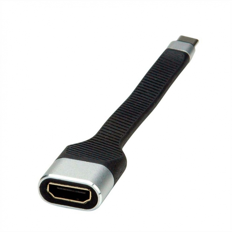 Imagine Adaptor USB tip C la HDMI 4K T-M Negru 0.13m, Roline 12.03.3212