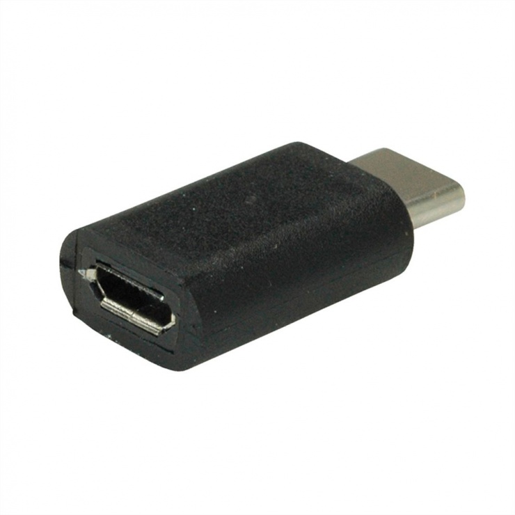 Imagine Adaptor USB 2.0 tip C la micro USB-B T-M Negru, Value 12.99.3191