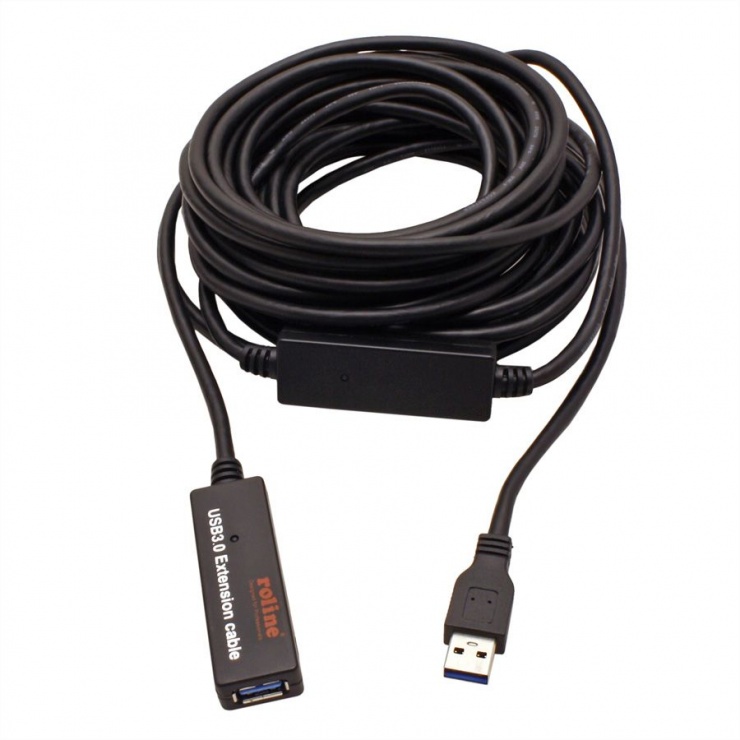 Imagine Cablu prelungitor USB 3.0 T-M activ 10m, Roline 12.04.1080-3