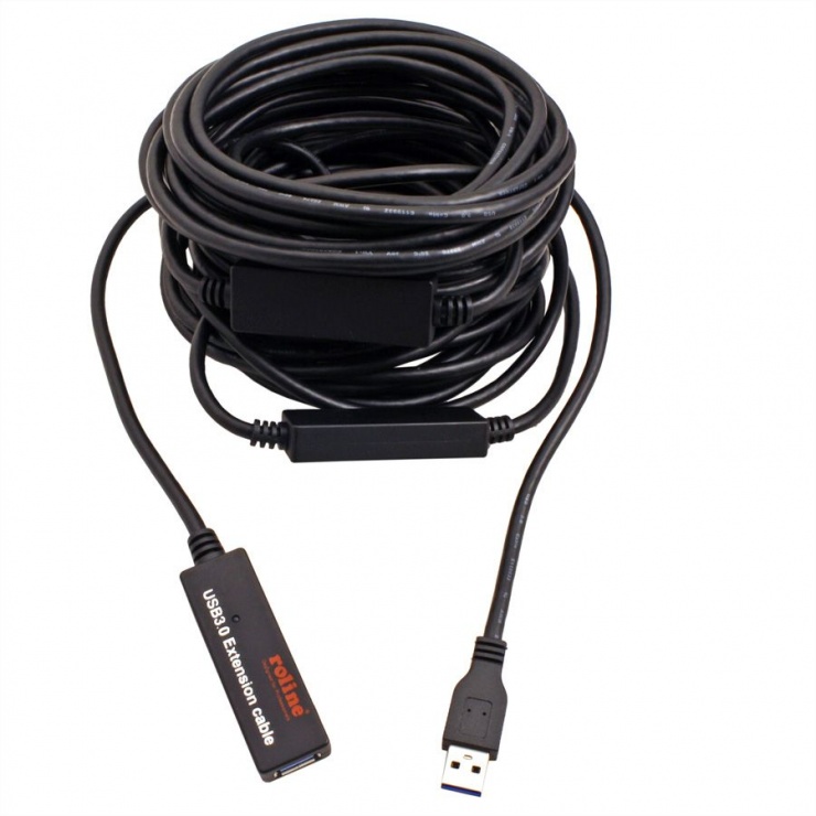 Imagine Cablu prelungitor USB 3.0 T-M activ 15m, Roline 12.04.1081-1