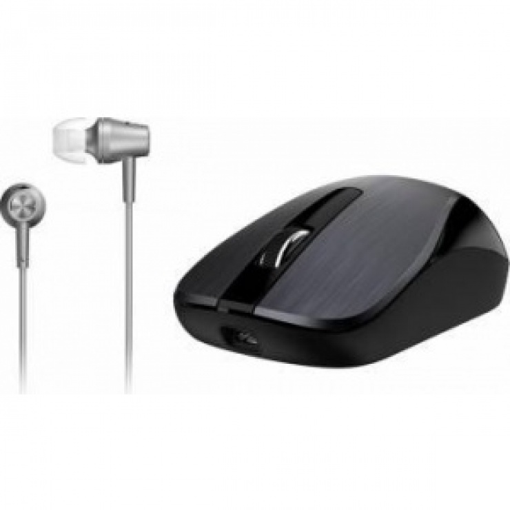 Imagine Kit mouse + casti MH-8015 Iron Gray, Genius