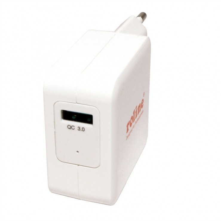 Imagine Incarcator priza 1 x USB Quick/Fast Charge 3.0 (incarcare rapida), Roline 19.11.1024