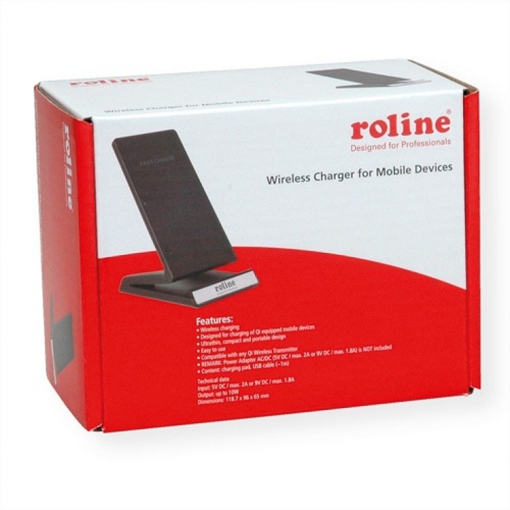Imagine Stand smartphone cu incarcare wireless Fast Charge 10 W, Roline 19.11.1010