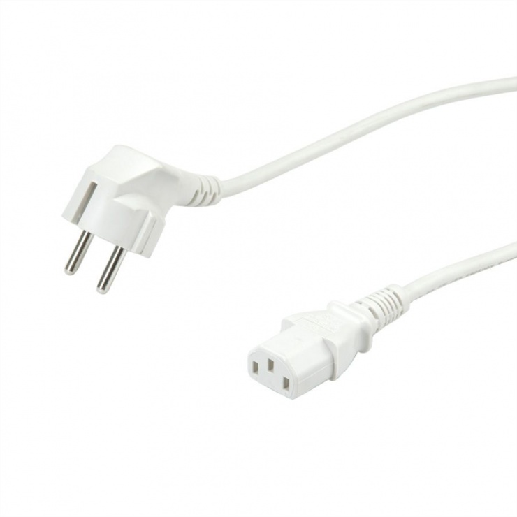 Imagine Cablu de alimentare PC 0.6m Alb, Value 19.99.1016-2