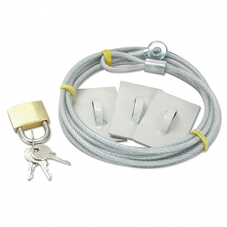 Imagine Kit cablu antifurt cu cheie, Lindy L20275