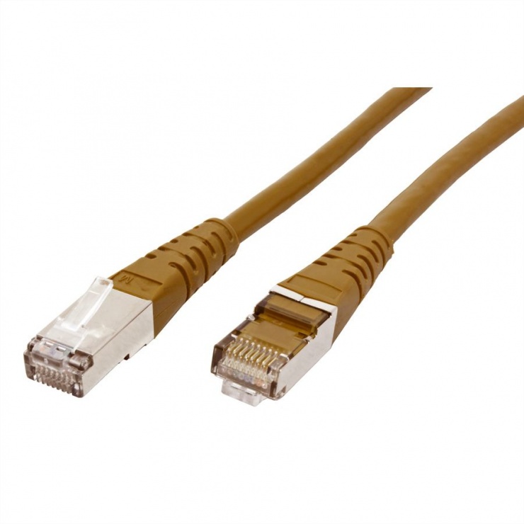 Imagine Cablu de retea SFTP cat 6 0.5m Maro, Roline 21.15.1328