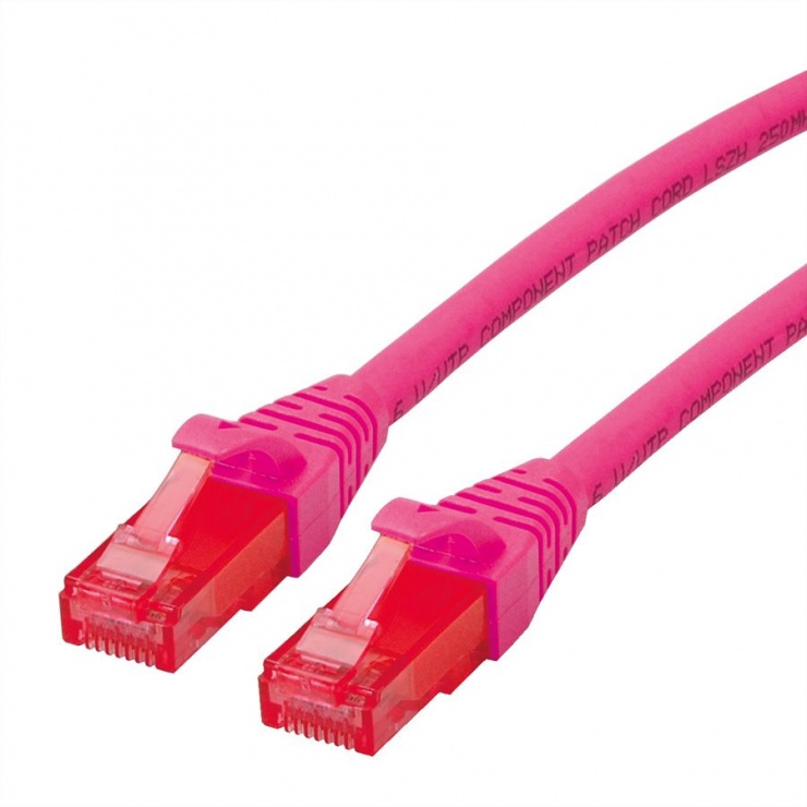Imagine Cablu de retea UTP Cat.6 Component Level LSOH roz 0.3m, Roline 21.15.2949