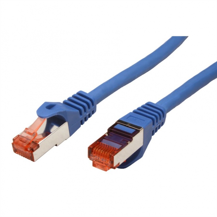Imagine Cablu de retea SFTP cat 6 Component Level LSOH bleu 0.3m, Roline 21.15.2955-1