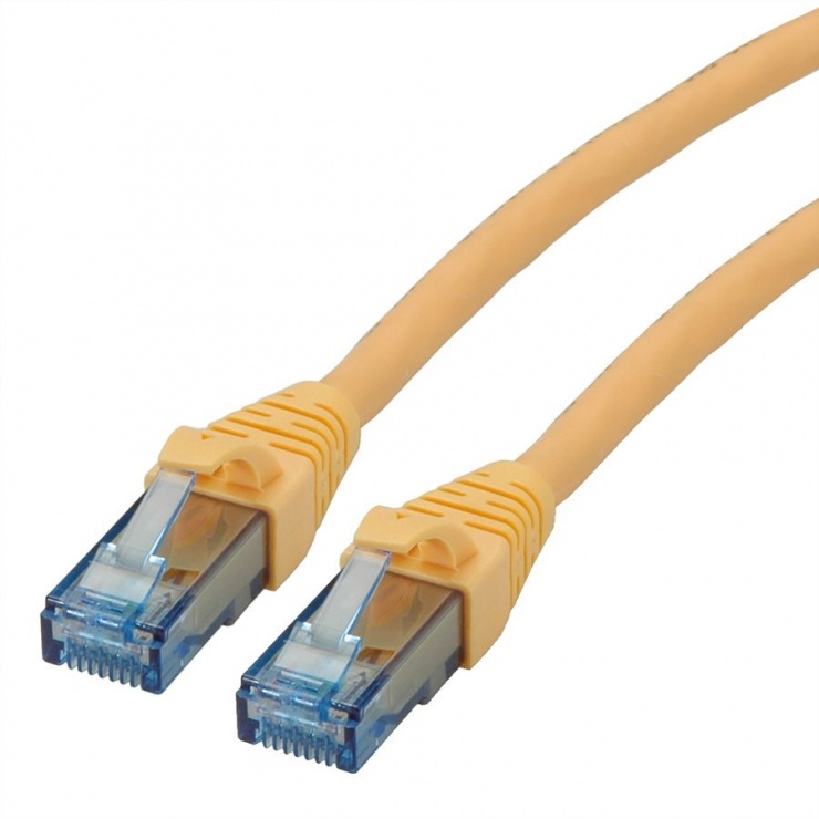 Imagine Cablu de retea UTP Patch Cord Cat.6A Component Level LSOH Galben 0.3m, Roline 21.15.2983