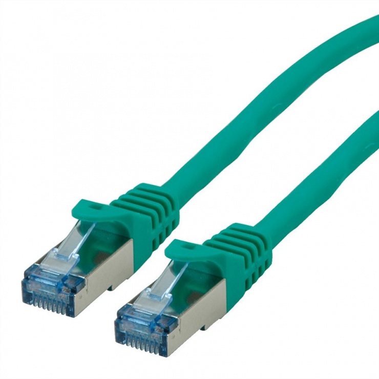 Imagine Cablu de retea S/FTP Cat.6A, Component Level, LSOH Verde 0.3m, Roline 21.15.2973