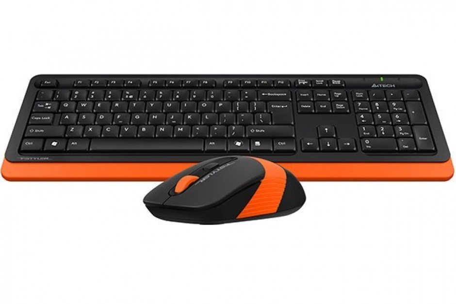 Imagine KIT tastatura + mouse wireless A4Tech Fstyler Negru/Orange, FG1010 Orange-2
