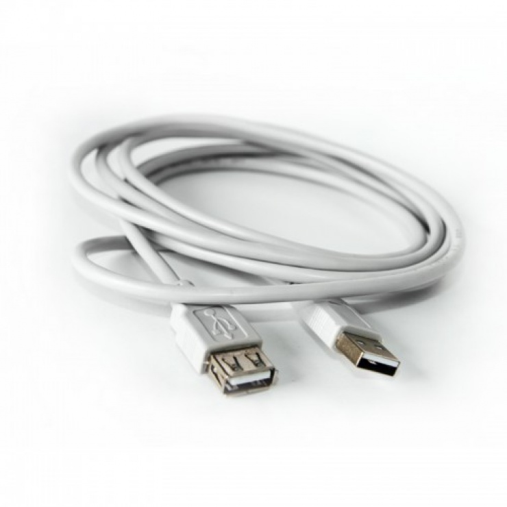 Imagine Cablu prelungitor USB 2.0 T-M Gri 5m, KTCBLHE140295M