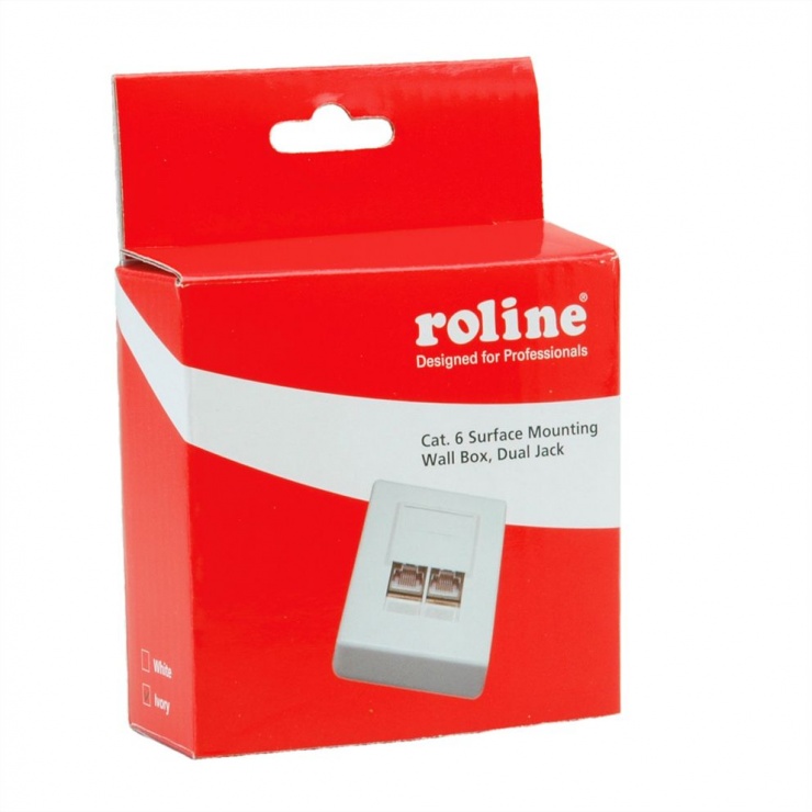 Imagine Priza RJ45 Cat.6 neecranata aplicata bej, Roline 25.16.8395