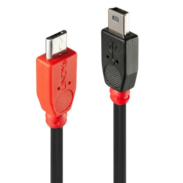 Imagine Cablu USB OTG Micro-B la Mini-B 0.5m, Lindy L31717
