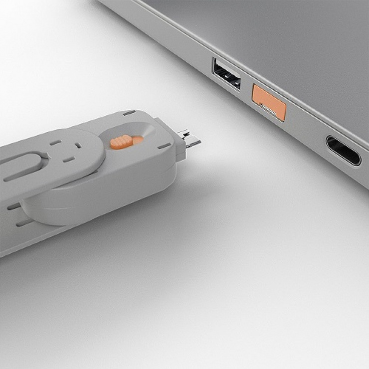 Imagine Cheie pentru blocarea portului USB-A (L40463 & L40453) Orange, Lindy L40623-3