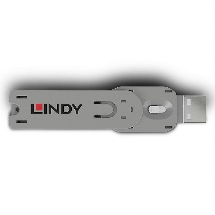 Imagine Cheie pentru blocarea portului USB-A (L40464 & L40454) Alb, Lindy L40624-1