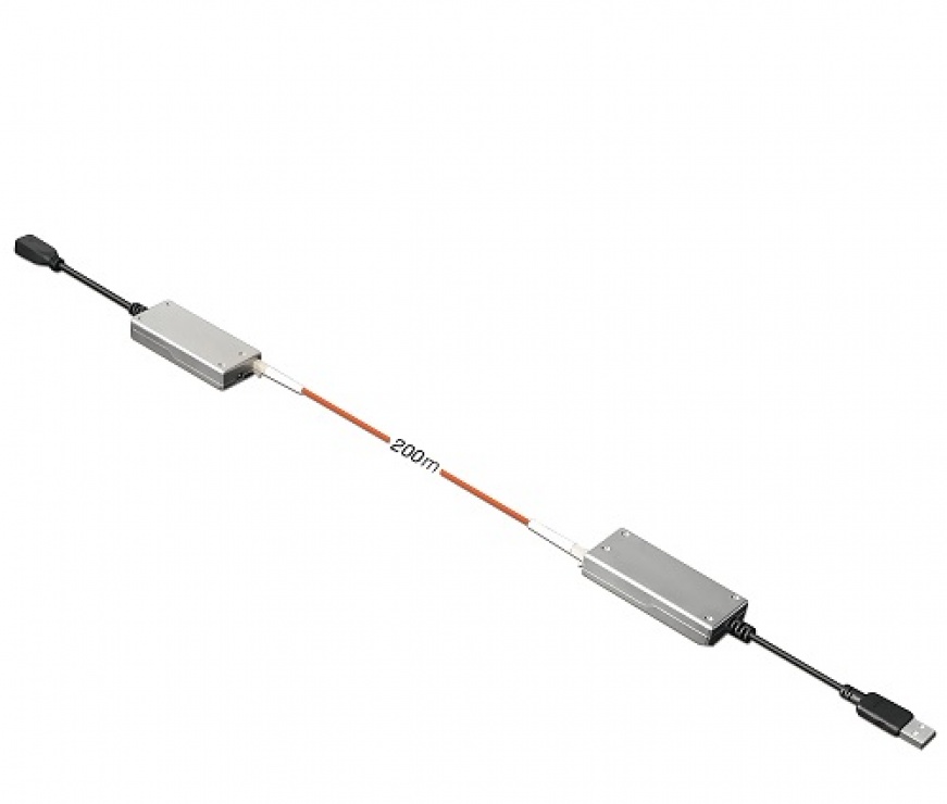 Imagine Extender USB 2.0 200m prin fibra optica LC, Lindy L42702-1