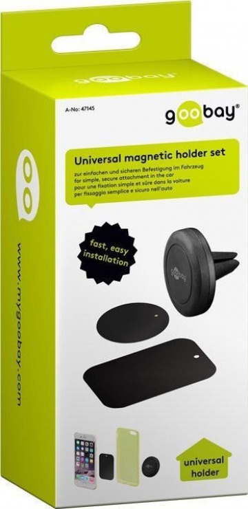 Imagine Suport magnetic auto pentru smartphone (45mm), Goobay 47145-10