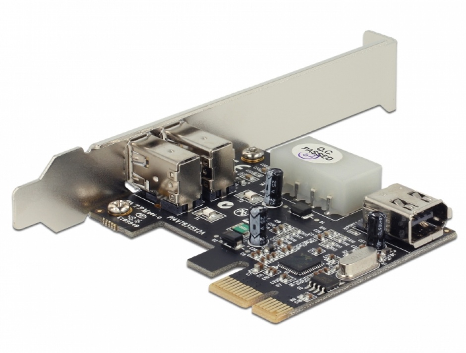 Imagine Placa PCI Express 3 porturi FireWire A, Delock 89213