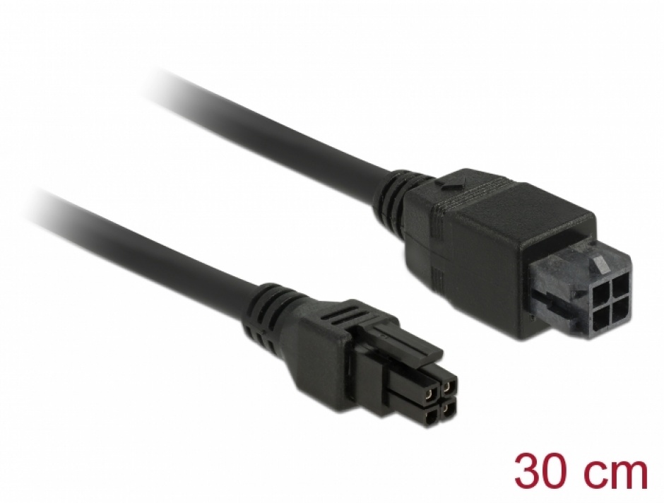 Imagine Cablu prelungitor Micro Fit 3.0 4 pini T-M 30cm, Delock 85377