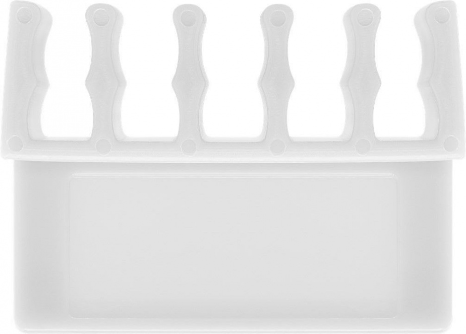 Imagine Set 2 bucati organizatoare cablu cu 5 sloturi albe, Goobay 70431-3
