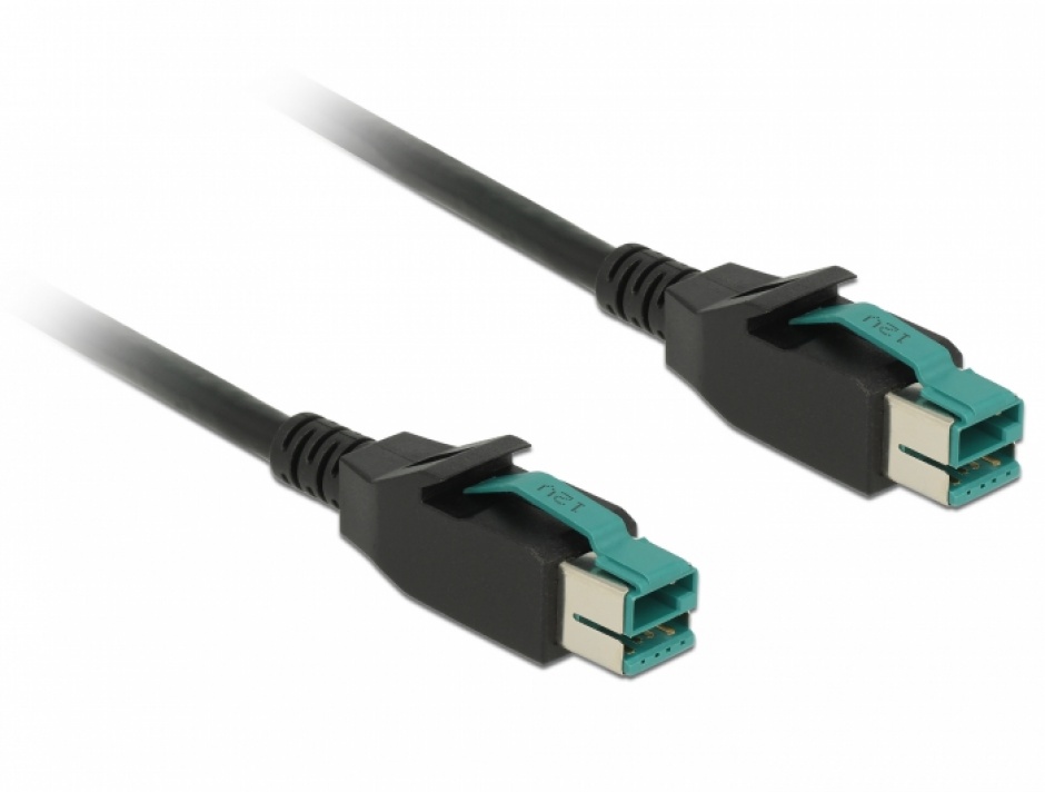 Imagine Cablu PoweredUSB 12V T-T 2m pentru POS/terminale, Delock 85493