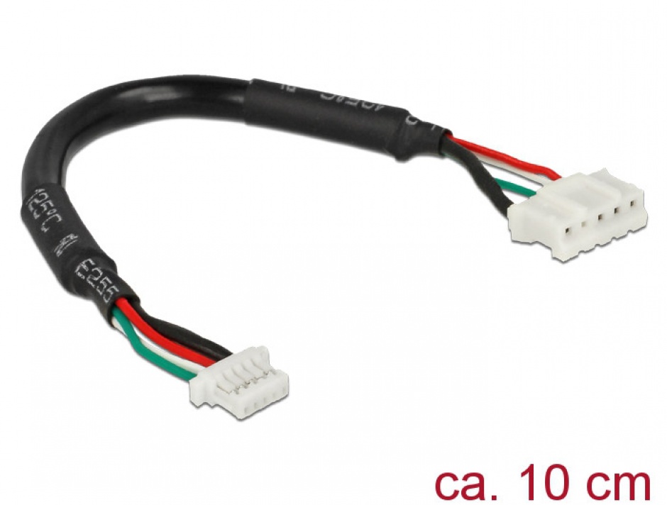 Imagine Cablu 5 pini jack ACES 87214 - 0500 la 5 pini plug JST PHR-5 10cm, Delock 95945