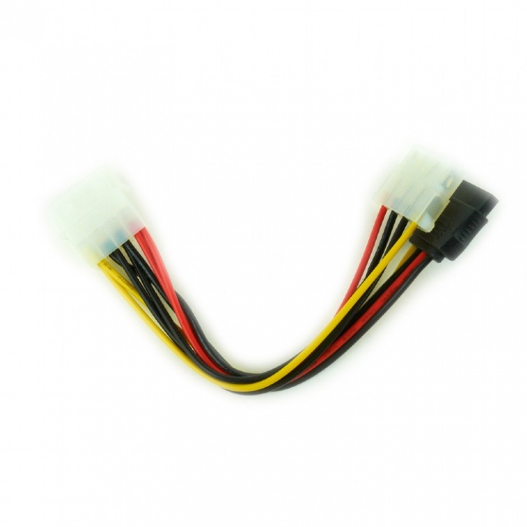 Imagine Cablu alimentare Molex la SATA + Molex T-M, Gembird CC-SATA-PSY2-1