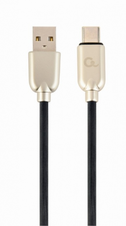 Imagine Cablu USB 2.0 la USB-C Premium 2m Negru, Gembird CC-USB2R-AMCM-2M