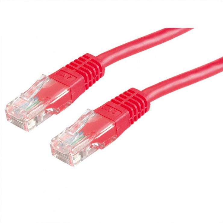 Imagine Cablu de retea RJ45 MYCON UTP Cat.6 0.3m Rosu, CON0941
