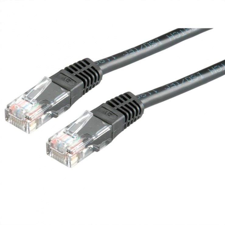 Imagine Cablu de retea RJ45 MYCON UTP Cat.6 1m Negru, CON1535