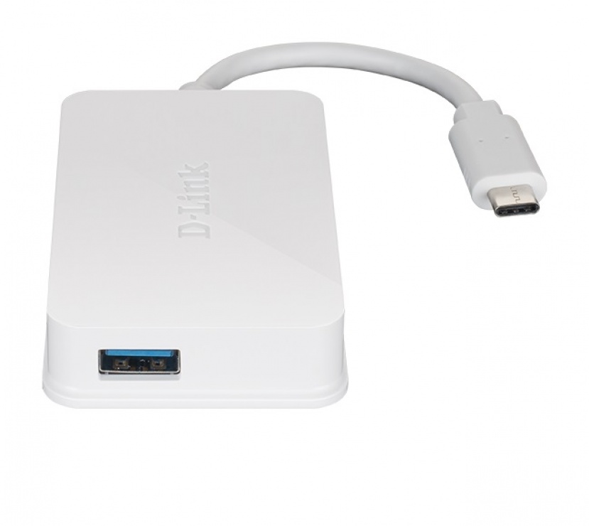 Imagine HUB USB-C 3.1 la 4 x USB-A Alb, D-LINK DUB-H410-1