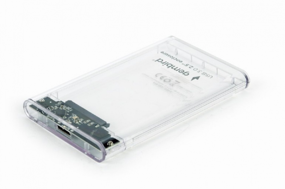 Imagine Rack extern 2.5" USB 3.0 la SATA 9.5mm HDD Transparent, Gembird EE2-U3S9-6