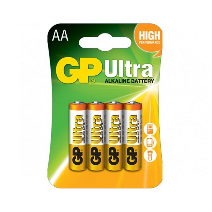 Imagine GP Baterie Ultra Alcalina R6 AA 4buc GP15AUP-2UE2