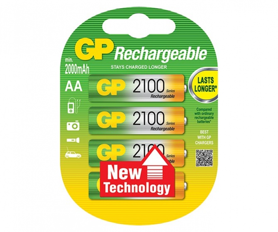 Imagine Acumulatori AA (R6) 2100mAh 4 buc, GP Batteries