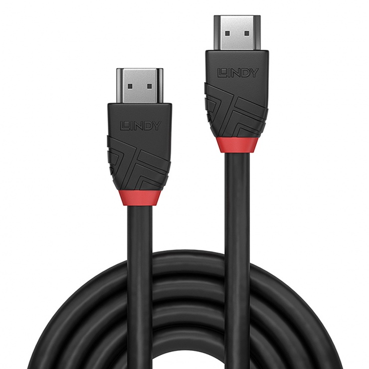 Imagine Cablu HDMI v2.0 Black Line T-T 2m, Lindy L36472 - 1